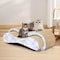 Simple Deluxe FluffyDream 2 in 1 Cat Scratcher Cardboard Lounge Bed, Cat Scratching Post, Durable Board Pads Prev PTFURNSCRATPAD2IN1LMBW - alternate 4