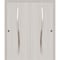 Sartodoors Sliding Closet Bypass Doors 84 x 96 inches, BASIC 3002 Ash Franko, Rails Hardware Set, Wood Solid BASIC3002DBD-YAFR-8496 - alternate 1
