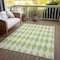Homeroots 8' X 10' Lime Green And Ivory Geometric Washable Indoor Outdoor Area Rug 577064 - alternate 2