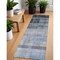 Homeroots 8' Gray Ombre Washable Indoor Outdoor Runner Rug 563647 - alternate 4