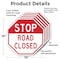 Signmission Stop Road Closed, 10 inch X 10 inch, Aluminum Metal Signs, 5PK OC-A-5Pack-10-310 - alternate 3