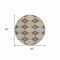 Homeroots 8' Chocolate And Beige Round Floral Washable Indoor Outdoor Area Rug 610747 - alternate 3
