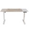 Homeroots Adjustable White And Natural and White Wood and Stainless Steel Rolling Computer Desk 528678 - alternate 1