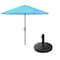 Pure Garden 9-Foot Outdoor Patio Umbrella and Base, Blue 50-101-BB - alternate 2