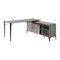Homeroots 65" Gray and Black L Shape Writing Desk 491497 - alternate 2