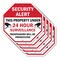 Signmission Security Alert This Property Under, 10 inch X 10 inch, Aluminum Metal Signs, 5PK OC-A-5Pack-10-184 - alternate 1