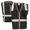 Dome75 Hi-Vis Safety Vest SM/MD Class Non-ANSI/Enhanced Visibility , Zipper 2 Pockets, 1 Mic Tab DV1281 - alternate 4
