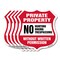 Signmission Private Property Shield Sign No Hunting, 12 inch X 12 inch, Aluminum Metal Sign, 5PK SHI-A-5Pack-12-450 - alternate 1