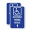 Signmission With NY - Approved Isa Symbol Accessible Parking on Up , 18'' X 24'', Heavy Gauge Aluminum, 2PK A-1824-2PACK-22697 - alternate 1