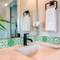 Homeroots 12" X 12" Green and White Mosaic Peel and Stick Removable Tiles 556423 - alternate 4