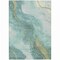 Homeroots 3' X 5' Teal Blue And Aqua Abstract Washable Indoor Outdoor Area Rug 611387 - alternate 2