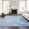 Homeroots 5' X 8' Denim Blue And Sky Blue Striped Washable Indoor Outdoor Area Rug 583065 - alternate 3