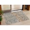 Homeroots 3' X 5' Beige And Copper Abstract Washable Indoor Outdoor Area Rug 631957 - alternate 1