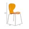 Leisuremod Modern Oyster Transparent Side Dining Side Chair with White Base in Transparent Orange OCW-17TOR - alternate 6