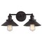 Jonathan Y July 17.5" 2-Light Industrial Farmhouse Metal Vanity Light, Oil Rubbed Bronze JYL7427A - alternate 1