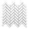 Apollo Tile 12x13 Thassos Snow White Marble Mosaic Herringbone Wall and Floor Tile 5.29 sq ft/case, 5PK APLMKN88H10HA - alternate 1