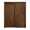 Sartodoors Sliding Closet Bypass Doors 48 x 80 inches, Ego 5005 Cognac Oak Veneer, Rails Hardware Set, Wood EGO5005DBD-DKO-48 - alternate 1