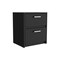Homeroots 19" Black Wood Two Drawer Nightstand 518162 - alternate 3