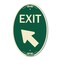 Signmission Exit Sign, Heavy Gauge Aluminum, 18 in W, 12 in H A-OV-G-1218-24032 - alternate 1