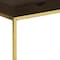 Homeroots 10.25" X 15.75" X 24.5" Cappuccino Finish And Gold Laminated Drawer Accent Table 333113 - alternate 2