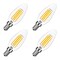 Luxrite 8W LED Candelabra Bulb, 75W Equivalent, E12 Base, 1000 Lumens, 3500K Natural White, 4PK LR21712 - alternate 1