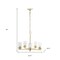Homeroots Gold Chandelier Iron Ceiling Light With Clear Shades 651698 - alternate 3