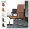 Leisuremod Aleen Office Chair in Upholstered Leather and Iron Frame, Dark Brown AGO19DBRL - alternate 4