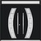 Vdomdoors Metal Double Doors Deux 6500 Black Enamel Frosted Glass Top Transom Entry Modern Painted (W72xH96+1 DEUX6500DEXD-BLK-W72xH96+12-LH-O - alternate 1