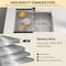 Wrightmaster 23 in. Undermount 16-Gauge Single Bowl Stainless Steel Kitchen Sink w/Rolling-Up Rack and Strainer ZOR-U231812A1 - alternate 2
