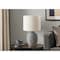 Monarch Specialties Lighting, 17"h, Table Lamp, Grey Ceramic, Ivory / Cream Shade, Contemporary, Modern I 9788 - alternate 2