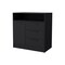 Homeroots 36" Black Three Drawer Combo Dresser With Open Shelf 544048 - alternate 5