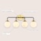 Jonathan Y Caleb 30.75" 4-Light Contemporary Transitional Iron/Glass LED Vanity Light, Brass Gold/Black JYL9554B - alternate 3