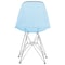 Leisuremod Cresco Plastic Dining Side Chair, Transparent Blue, 2PK CR19TBU2 - alternate 3