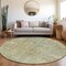 Homeroots 8' Sage Round Abstract Washable Indoor Outdoor Area Rug 607886 - alternate 2