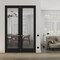 Sartodoors Hidden Double Doors Planum 2102 Black 84x80 (2* 42x80) Solid Core Modern Interior PLANUM2102DMF-BLK-84x80-LH-I - alternate 1