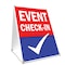 Signmission Event Check-in, 36 Inch x 24 Inch A-frame Yard Sign, Plastic Sign SBC-2436-Event Check-in - alternate 1