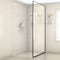 Fab Glass And Mirror Velvon Framed Divider, 34in x74in Fixed Panel with 3/8in SGCC Tempered Glass SHVL-34-74MB - alternate 2