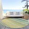 Homeroots 8' Yellow Denim Blue And Sky Blue Round Striped Washable Indoor Outdoor Area Rug 614859 - alternate 5