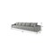 Homeroots 168" Gray Corduroy Modular Compression Foam Sofa With Toss Pillows 712978 - alternate 3