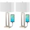 Jonathan Y Sabrina 28.5" Vintage Industrial Iron LED Table Lamp with Pull-Chain and USB Charging Port, Nic, 2PK JYL1126B-SET2 - alternate 3
