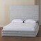 Baxton Studio Cadmus Modern Light Grey Channel-Tufted Fabric King Platform Bed 254-14061-ZORO - alternate 2