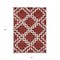 Homeroots 5' X 8' Brick Red And Ivory Geometric Washable Indoor Outdoor Area Rug 593739 - alternate 6