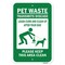 Signmission Pet Waste Transmits Disease Leash-curb And Clean U Aluminum, 18" H, A-1824-24854 A-1824-24854 - alternate 2