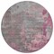 Homeroots 8' Blush Gray And Mauve Round Abstract Washable Indoor Outdoor Area Rug 618222 - alternate 4