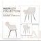 Leisuremod Markley Distressed Leather Ergonomic Dining Chair, Powder Coated Iron Legs EC26CR - alternate 2