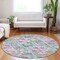 Homeroots 8' Lavender And Purple Round Geometric Washable Indoor Outdoor Area Rug 609150 - alternate 3