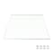 Fab Glass And Mirror 22in Square Ultra Clear Glass Table Top, Flat Edge, Low Iron Extra Clear Tempered Glass 1/4 LI-22SQ6THFL - alternate 1