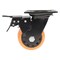 Vestil Polyurethane Swivel With Total Brake Caster 4 In. Diameter x 2 In. Width 594 lb Orange/Black CST-BN-4X2PUP-SWTB - alternate 4