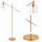 Jonathan Y Kathryn Classic 60" Iron/Seeded Glass Adjustable Head Modern LED Floor Lamp, Brass Gold JYL3081A - alternate 1