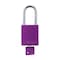 Brady Velocity Lockout Padlocks Aluminum 1.5in Shackle Clearance KD Purple SDAL-PRP-38ST-KD - alternate 2